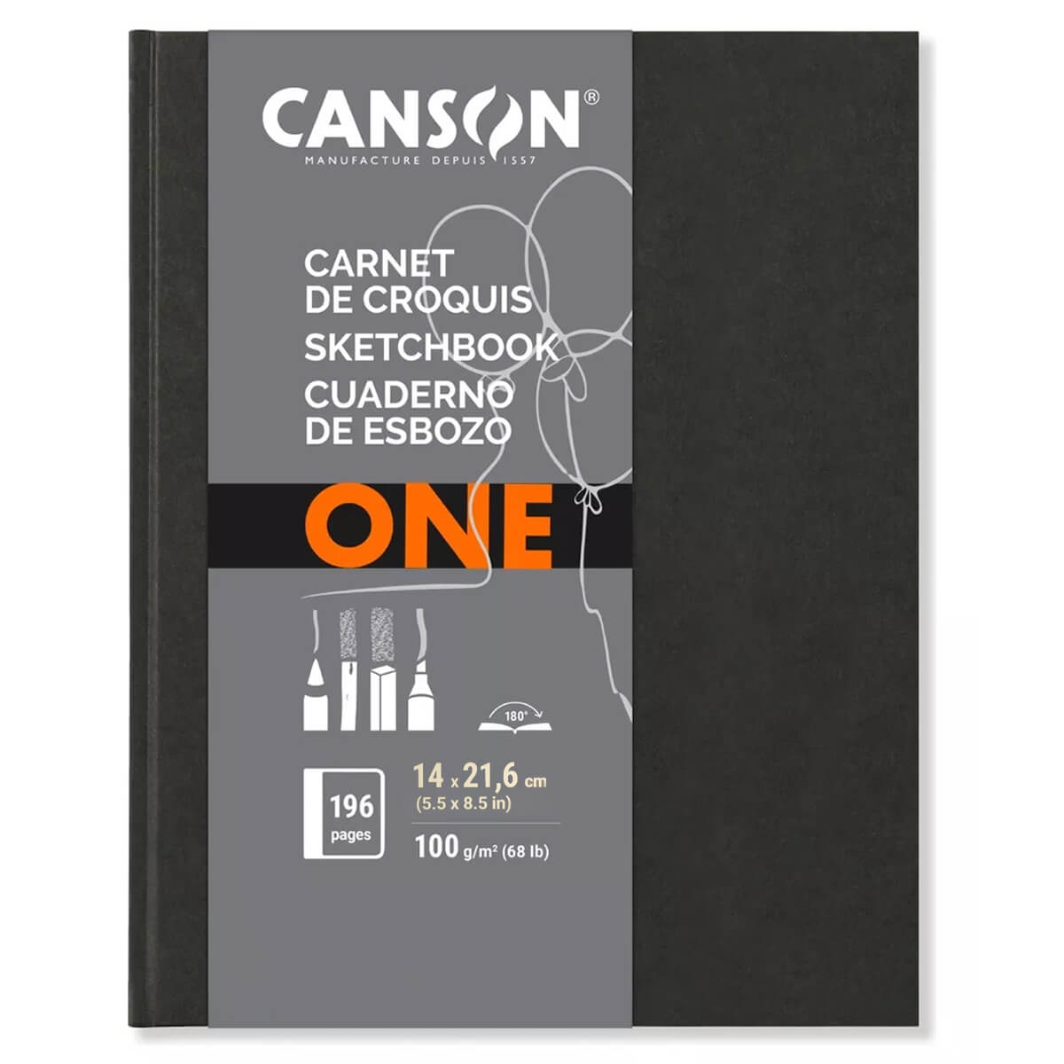 Bloco Sketchbook e Esboço Canson One A5 14X21,6cm